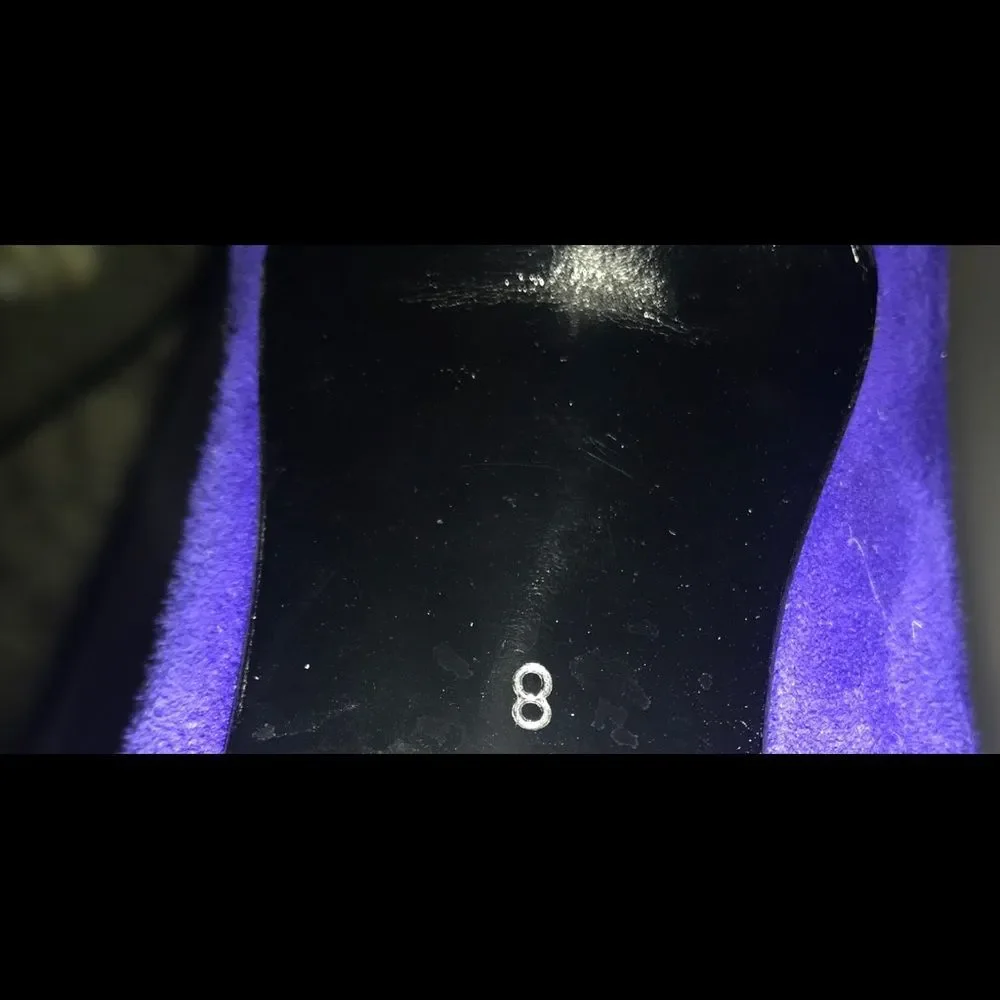 Susan Bennis Shoes Purple Black 8B fit 7B Original Owner - Picture 7 of 9